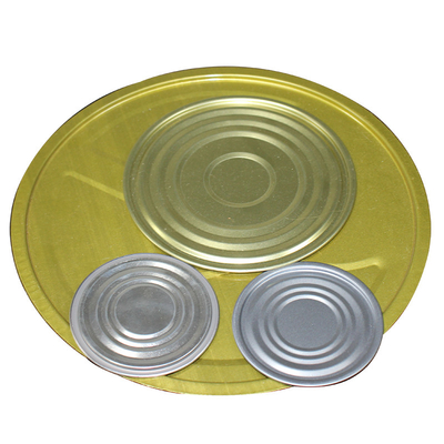 Tutup Kaleng Tinplate Baja Pengemasan Makanan Tutup Kaleng 153mm Diameter Bawah Timah 0,14mm