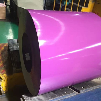 Warna Dilapisi Besi Baja Ppgi Steel Coil 26 Gauge 8 Ton Berat Coil