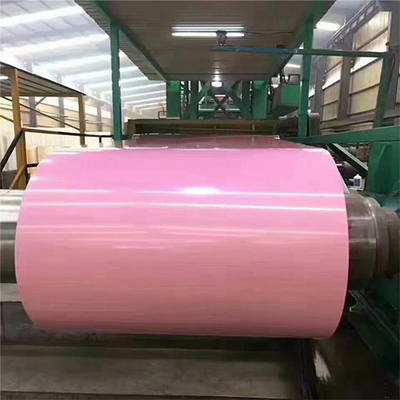 Warna Dilapisi Besi Baja Ppgi Steel Coil 26 Gauge 8 Ton Berat Coil