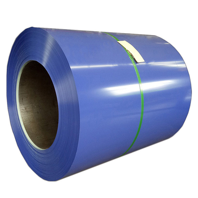Warna Dilapisi Besi Baja Ppgi Steel Coil 26 Gauge 8 Ton Berat Coil
